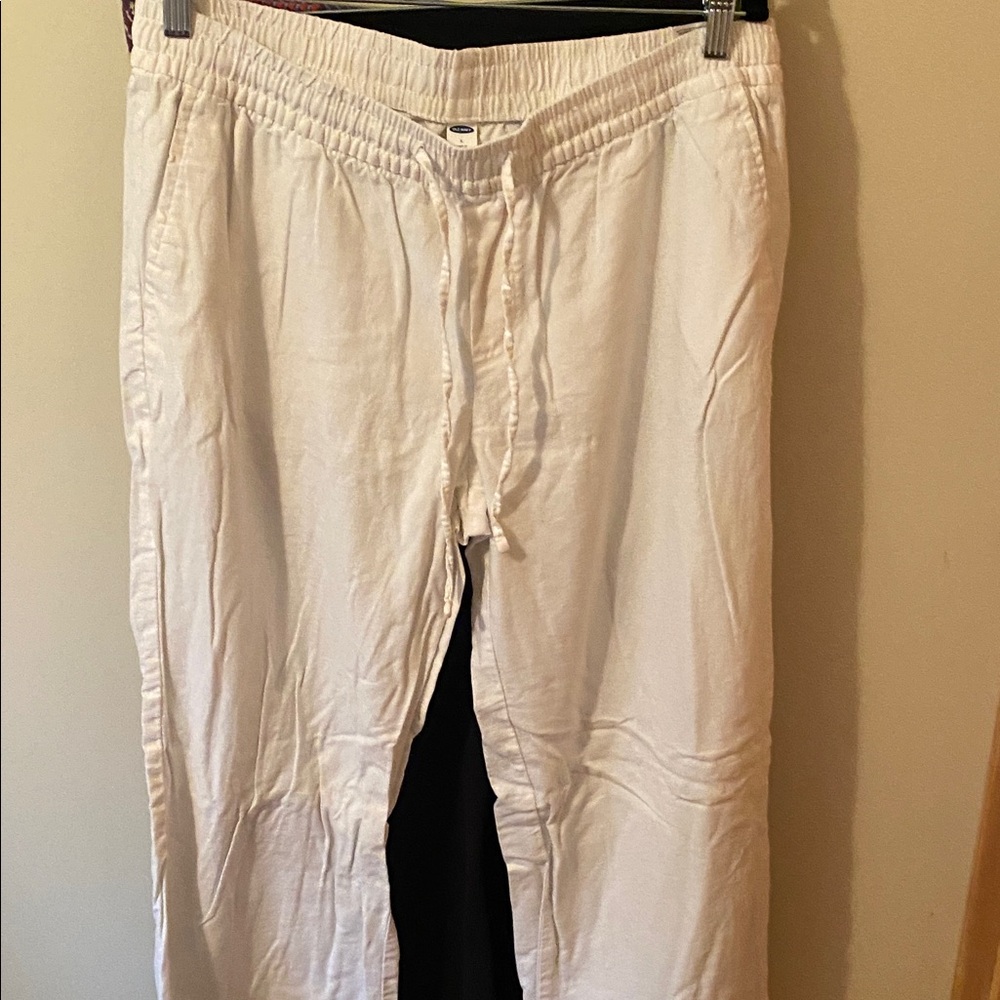 Old Navy Women's White Drawstring Pants
